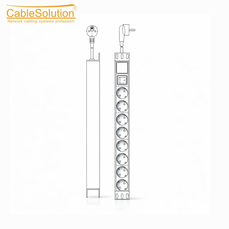 Équipement réseau informatique CableSolution DS-1UA-F8-KG – vue 3