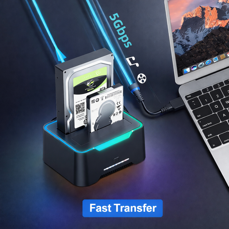 Dock Station Double Baie SATA Générique HDD DOCK – vue 4