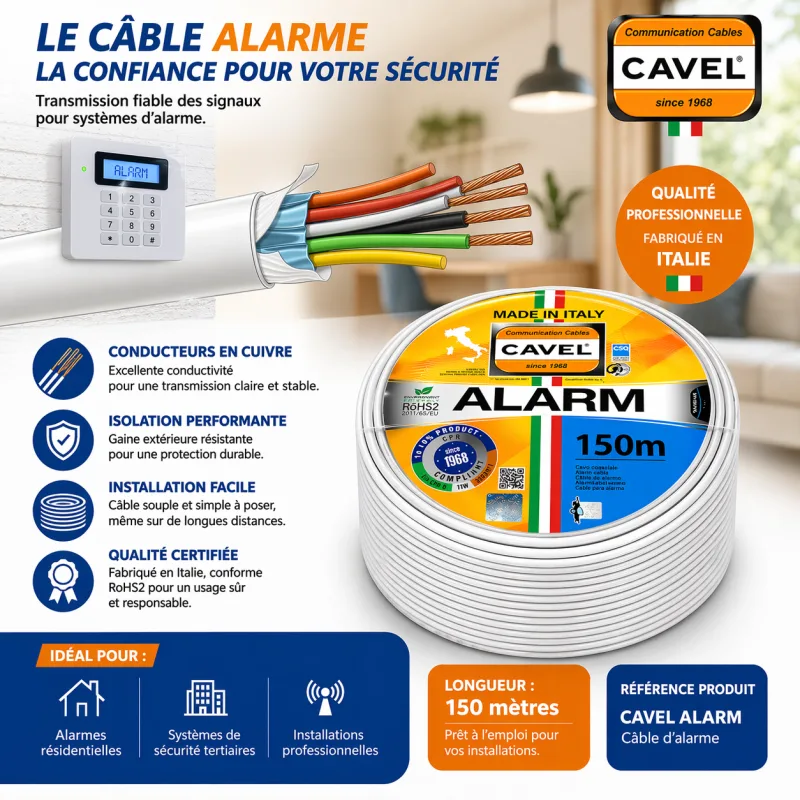 Cablage cuivre CAVEL ALARM6_050ZHS150 – vue 3