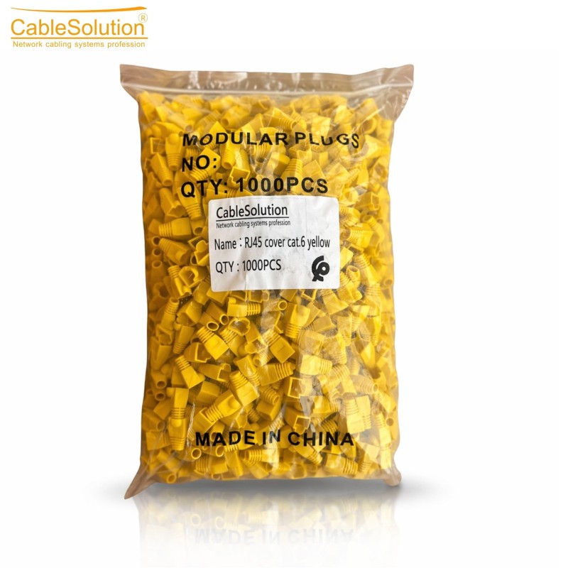 Cache RJ45 Cat.6 CableSolution PVC RJ45 cover cat.6 yellow