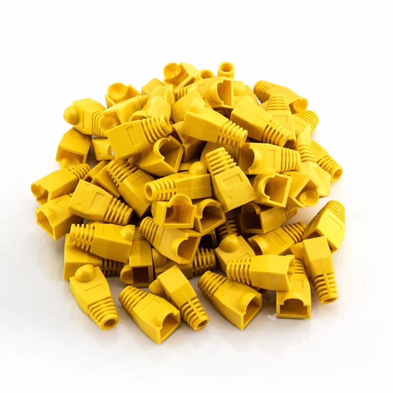 Cache RJ45 Cat.6 CableSolution PVC RJ45 cover cat.6 yellow – vue 3