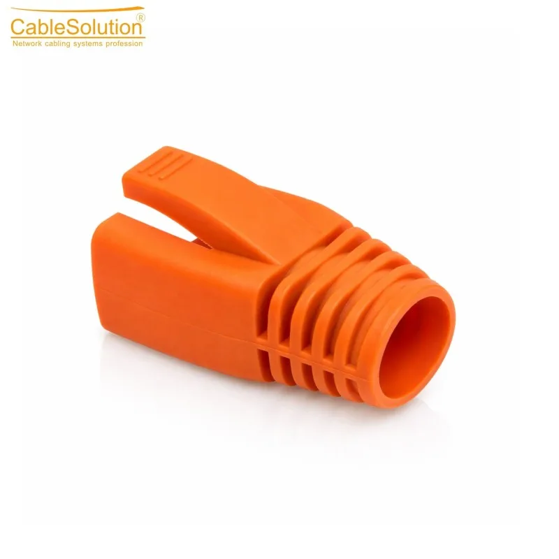 Protection RJ45 (Cover) CableSolution PVC RJ45 cover cat.7 orange – vue 3