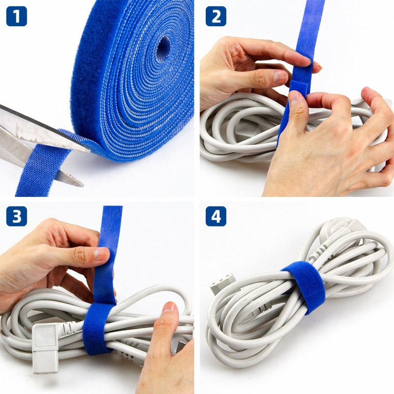 Ruban Auto-Agrippant Bleu en Rouleau – vue 3
