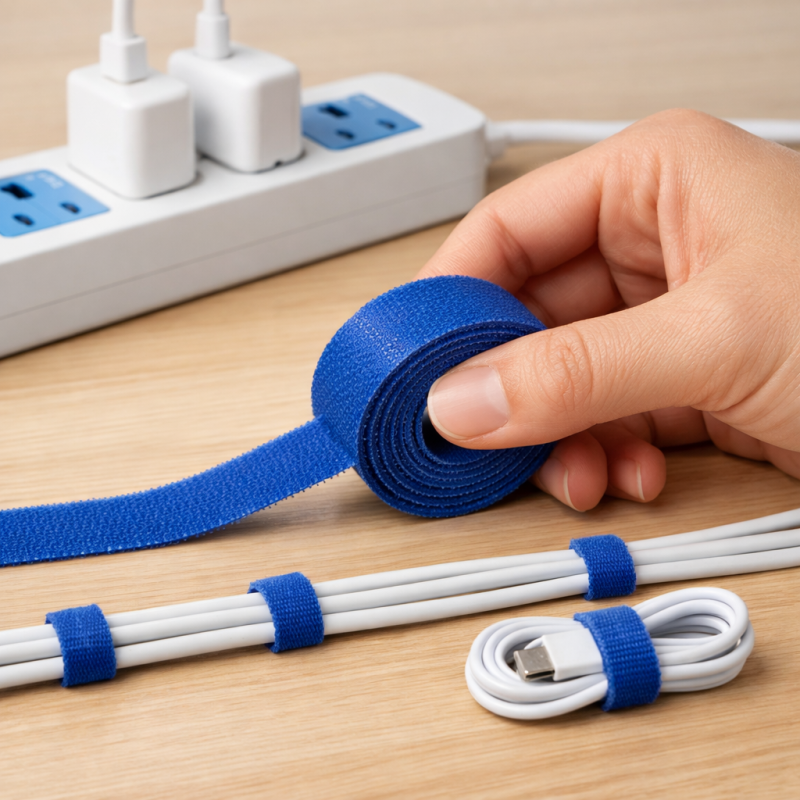Ruban Auto-Agrippant Bleu en Rouleau – vue 4