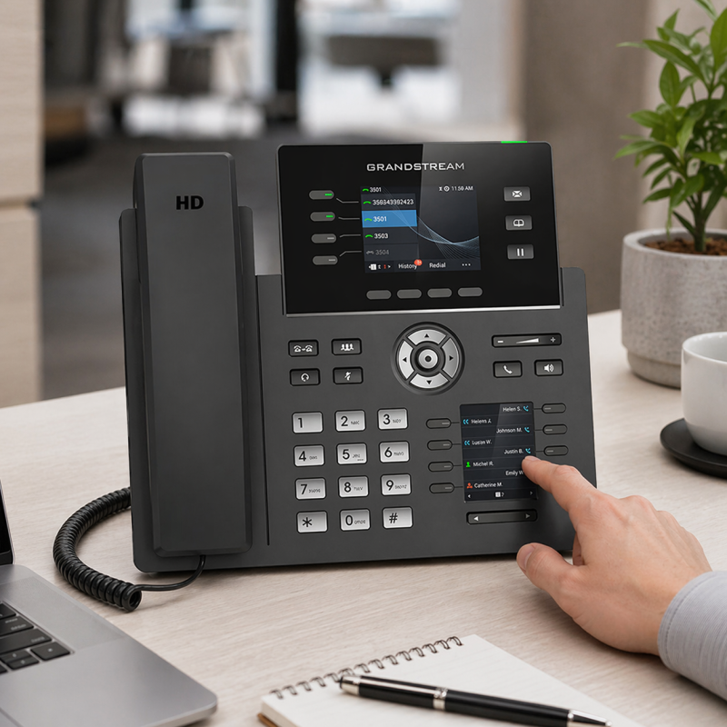 Téléphone IP 4 lignes qualité opérateur GRANDSTREAM GRP2614 – vue 4