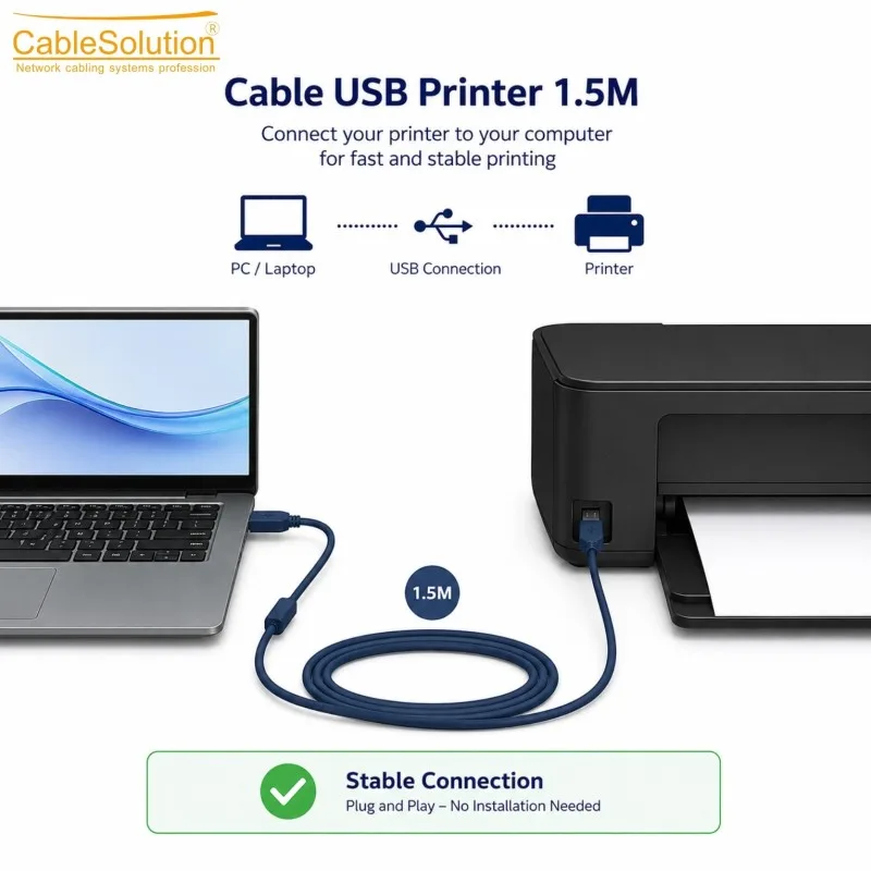 Câble imprimante USB 2.0 CableSolution CS-USB Pr1 – vue 3