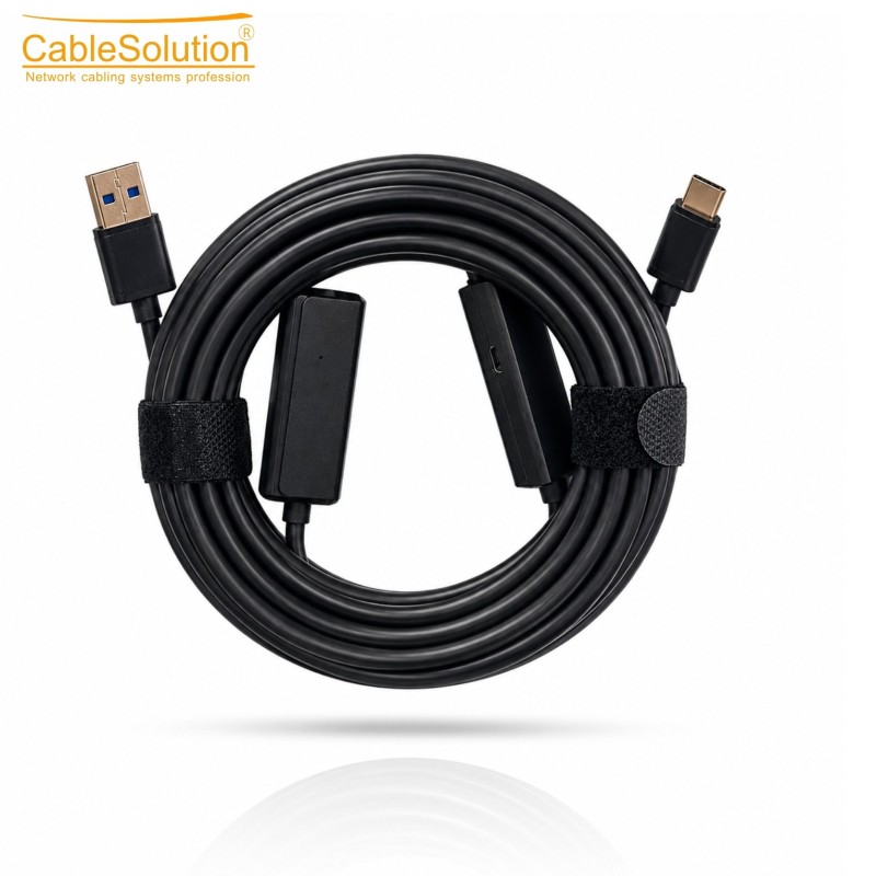 Câble VR Link USB 3.2 AM/CM 10M avec IC CableSolution CS10039