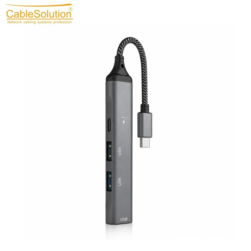 Hub & adapter CableSolution Usb type-C/USB*3+pd – vue 2
