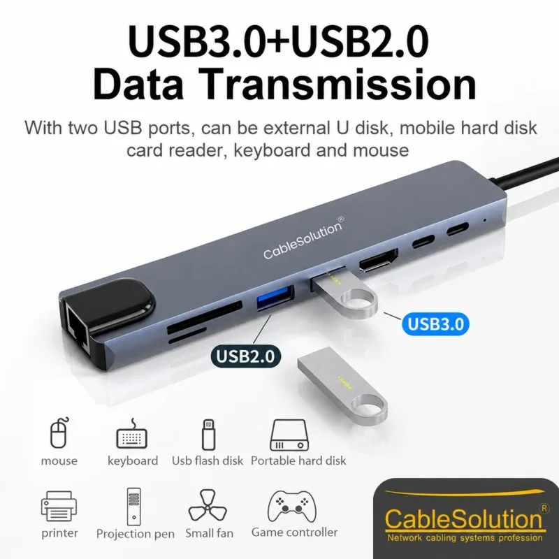 Hub & adapter CableSolution CS10020 – vue 3