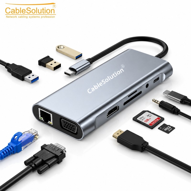 Hub & adapter CableSolution CS10042 – vue 3