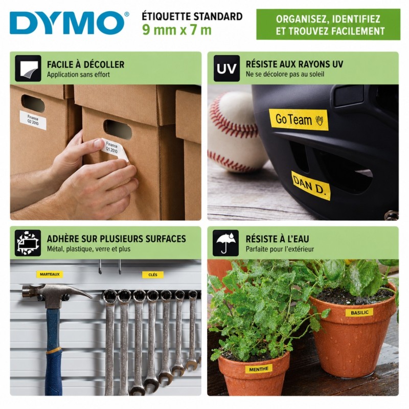 Ruban d'étiquetage DYMO D1 DYMO9 Yellow – vue 4
