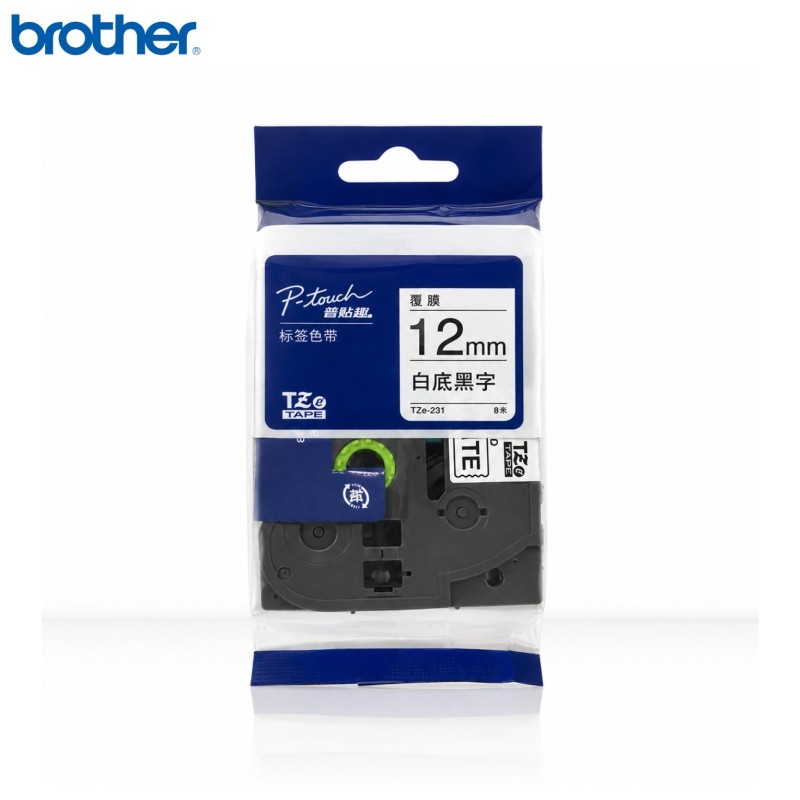 Cassette à ruban laminé Brother BRO12 white