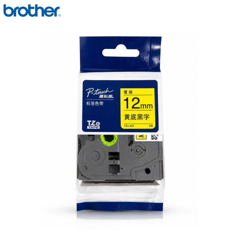 Cassette à ruban laminé Brother BRO12 YELLOW