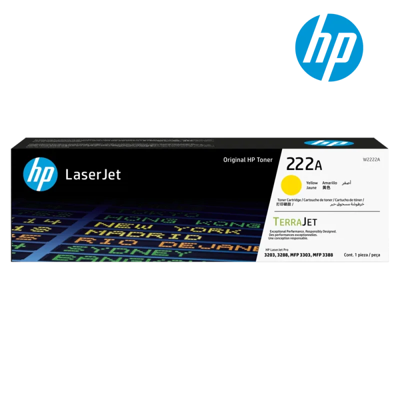 HP 222A Yellow Original LaserJet Toner Cartridge