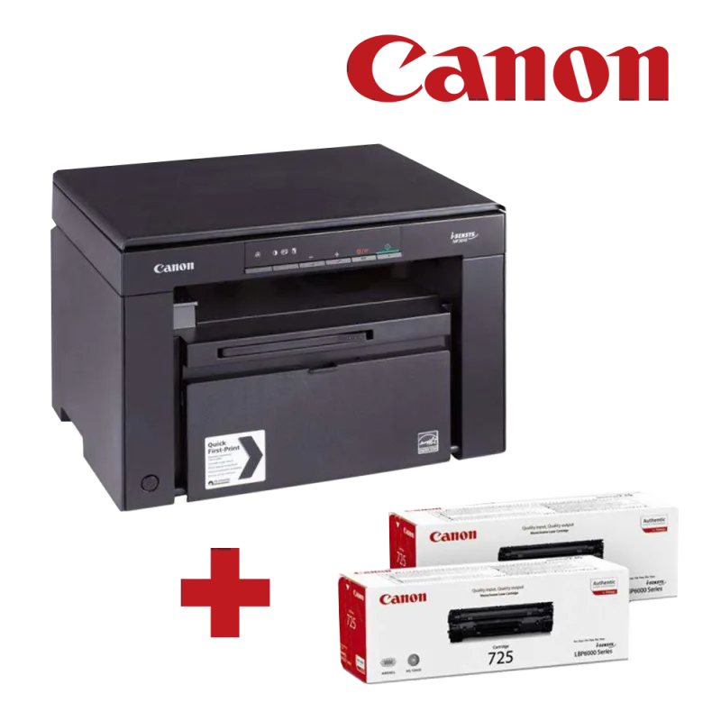 CANON Laser HARD BUNDLE MF3010 2 x Toner 725